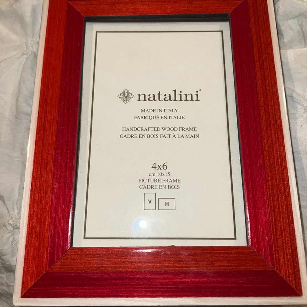 natalini picture frame 4x6 Made In Italy Handcrafted Wood  Frame Red